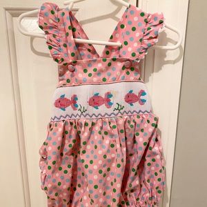 Stellybelly Smocked Bubble - Fish 🐠 Print